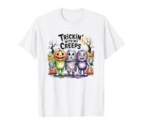 Trickin' with My Creeps Carino Halloween Monster Squad Maglietta