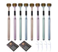 Tricleans Pro Advanced Toothbrush, Tri-Head Multi-Angle Cleaning Toothbrush, 3 Sided Toothbrushs 360° Clean, Super Soft Multi-Angle Cleaning for Adults and Youth (Four colors B)