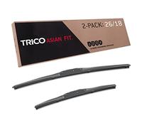 TRICO Solutions Asian Fit 26 Inch & 18 Inch Pack of 2 High Performance Automotive Replacement Windshield Wiper Blades for Select Honda, Kia, Hyundai, Lexus, Genesis, Toyota Models (57-2618)