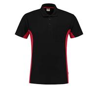 Tricorp 202002 Workwear - Polo con taschino bicolore, 50% cotone pettinato, 50% poliestere, 180 g/m², colore: nero/rosso, taglia L
