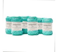 Tricot Cafè Amigurumi - 6 Gomitoli di Filato in Puro Cotone, Made in Italy - Ideale per Uncinetto e Ferri 3-4 per Bambole, Borse e Abbigliamento Leggero - Gomitolo 50gr (136m)(Tiffany 175, 6 Pezzi)