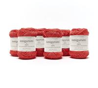 Tricot Cafè Amigurumi - 6 Gomitoli di Filato in Puro Cotone, Made in Italy - Ideale per Uncinetto e Ferri 3-4 per Bambole, Borse e Abbigliamento Leggero - Gomitolo 50gr (136m)(Aragosta 159, 6 Pezzi)