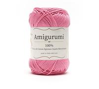 Tricot Cafè Amigurumi - Gomitolo di Filato in Puro Cotone, Made in Italy - Ideale per Uncinetto e Ferri 3-4 per Bambole, Borse e Abbigliamento Leggero - Gomitoli 50gr (136m)(Rosa 103, 1 Pezzo)