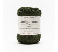 Tricot Cafè Amigurumi - Gomitolo di Filato in Puro Cotone, Made in Italy - Ideale per Uncinetto e Ferri 3-4 per Bambole, Borse e Abbigliamento Leggero - Gomitoli 50gr (136m)(Verde Scuro 780, 1 Pezzo)