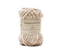 Tricot Cafè Amigurumi - Gomitolo di Filato in Puro Cotone, Made in Italy - Ideale per Uncinetto e Ferri 3-4 per Bambole, Borse e Abbigliamento Leggero - Gomitoli 50gr (136m)(Beige Mix 81, 1 Pezzo)