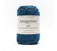 Tricot Cafè Amigurumi - Gomitolo di Filato in Puro Cotone, Made in Italy - Ideale per Uncinetto e Ferri 3-4 per Bambole, Borse e Abbigliamento Leggero - Gomitoli 50gr (136m)(Petrolio 93, 1 Pezzo)