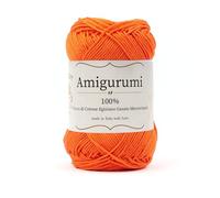 Tricot Cafè Amigurumi, Made in Italy - Filato Gomitoli in Puro cotone - Ideale per Bambole, Pupazzi e Borse a Uncinetto - Abbigliamento Leggero - Ferri/Uncinetto 3.00/4.00 (Arancione 165, 1 Pezzo)
