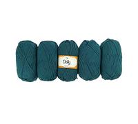 Tricot Cafè - Dolly Nuovo - Filato Pura Lana Merinos - Gomitolo per Ferri e Macchine da maglieria - Adatto per le mezze stagioni - Morbido e Soffice - Made in Italy - 5 pz/Blu Cadetto 65