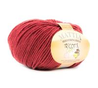 Tricot Cafè - Gomitolo di Filato in Pura Lana Merinos Extrafine e Irrestringibile, Made in Italy - Mattia, Ideale per Uncinetto e Ferri 3,5-4 - Morbidi Gomitoli 50g (125m)(Bordeaux 14, 1 Pezzo)