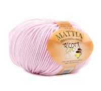 Tricot Cafè - Gomitolo di Filato in Pura Lana Merinos Extrafine e Irrestringibile, Made in Italy - Mattia, Ideale per Uncinetto e Ferri 3,5-4 - Morbidi Gomitoli 50g (125m)(Rosa Baby 9, 1 Pezzo)