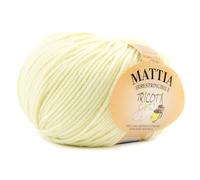 Tricot Cafè - Gomitolo di Filato in Pura Lana Merinos Extrafine e Irrestringibile, Made in Italy - Mattia, Ideale per Uncinetto e Ferri 3,5-4 - Morbidi Gomitoli 50g (125m)(Giallo Baby 16, 1 Pezzo)