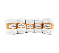 Tricot Cafè - L'Occasione - Gomitolo filato misto cotone e acrilico per lavori a maglia leggero morbido traspirante per Ferri/uncinetto: 4.00/4.50 Bianco 1 5pz