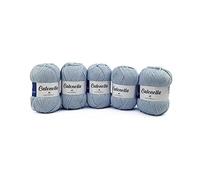 TRICOT CAFE' Woolove - Catenella - Filato Misto in Cotone Ecologico e Poliestere Ideale per amigurumi - Certificato Oeko-Tex Standard 100 per Ferri/Uncinetto: 3.00/4.00 - Azzurro 136 5 pz 500 gr