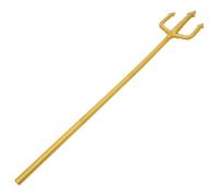 Tridente Decorativo Oro in Plastica, Accessorio Costume da Diavolo | Staccabile, Manico Liscio e Leggero, Facile da Portare, per Cosplay e Feste in Maschera