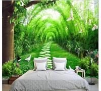 Tridimensionale Fresco Elegante Boschetto Di Bambù Sentiero Moderna Carta Da Parati 3D Seta Pregiata Testurizzata Ideale Per La Camera Letto Del Soggiorno-200cm×140cm