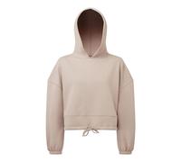 TriDri - Felpa corta in vita oversize con cappuccio - Donna (RW6548)