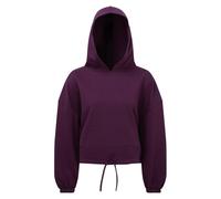 TriDri - Felpa corta in vita oversize con cappuccio - Donna (RW6548)