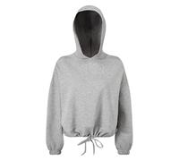 TriDri - Felpa corta in vita oversize con cappuccio - Donna (RW6548)