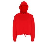 TriDri - Felpa corta in vita oversize con cappuccio - Donna (RW6548)