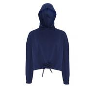 TriDri - Felpa corta in vita oversize con cappuccio - Donna (RW6548)