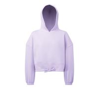 TriDri - Felpa corta in vita oversize con cappuccio - Donna (RW6548)