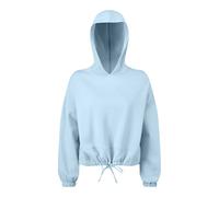 TriDri - Felpa corta in vita oversize con cappuccio - Donna (RW6548)