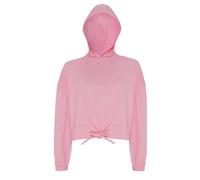 TriDri - Felpa corta in vita oversize con cappuccio - Donna (RW6548)