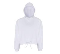 TriDri - Felpa corta in vita oversize con cappuccio - Donna (RW6548)