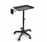 TRIEBAN Carrello per salone di tatuaggi, carrello da salone con rotelle, in alluminio, attrezzatura su ruote e altezza regolabile per carrello odontoiatrico, carrello per parrucchieri (nero con