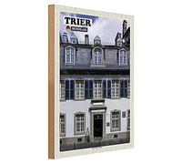 Trier | Germania | Karl-Marx-Haus | Targa in legno | 30 cm x 40 cm