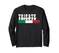 Trieste City Italia Bandiera Vintage Italia per Gli Amanti dei Viaggi Maglia a Manica