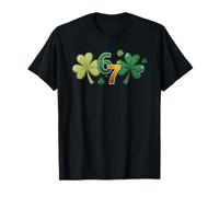 Trifoglio con San Patrizio Sei Sette Meme Trendy Quattro Foglie Maglietta