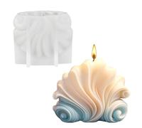 Trifoglio Stampi per Candele,Stampi Candele Silicone Pasqua Stampi in Silicone per Gesso Kit Candele DIY Stampo per Candele 3D Stampi da Versare Sapone Ornamenti Pasqua,per la Regalo (Conchiglia)
