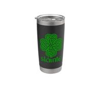 Trifoglio verde Slainte Green St Patrick's Day T Celtic Knot Clover Bicchiere termico in acciaio inox doppia parete