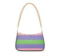 Trigender Pride Flag Sessuale Identità Hobo Party Borsa Donna Borsa Medio Lusso Floreale Borse A Tracolla Chiusura Con Cerniera