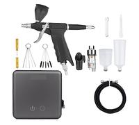 Trigger Air Control GunSide Feed Aerografo con kit compressore di arresto automatico for auto/carrozzeria torta Controllo Preciso(NCT-24GYW116B S2)