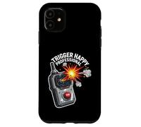 Trigger Happy Professional Funny Remote Fire Button Custodia per iPhone 11