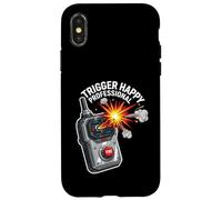 Trigger Happy Professional Funny Remote Fire Button Custodia per iPhone X/XS