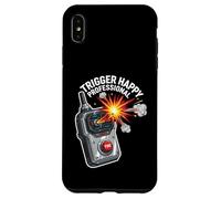 Trigger Happy Professional Funny Remote Fire Button Custodia per iPhone XS Max