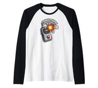 Trigger Happy Professional Funny Remote Fire Button Maglia con Maniche Raglan