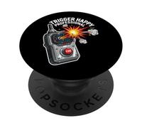 Trigger Happy Professional Funny Remote Fire Button PopSockets PopGrip Adesivo