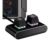 Trigger Remoto Per Computer - Interruttore Di Controllo Esterno In Alluminio Da 2,4x1,21x1,1 Pollici, Pulsante Di Attivazione Plug Play, Di Cavi Da Due Metri | Appassionati Di PC Café Home