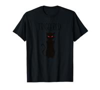 Triggered Creepy Kitty Cat Evil Meme Kitty Halloween Cats Maglietta