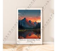 Triglav National Park Muro Stampa Slovenia Poster Illustrazione Decoro