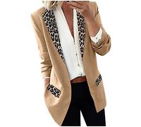 TRIGLICOLEUM Blazer, giacca da donna elegante, sportiva, per affari, ufficio, longblazer, open frontale, a maniche lunghe, con risvolto, giacca da lavoro, vestibilità normale, blazer Autumn Winter