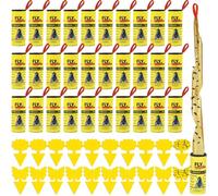 TRIITECH Carta moschicida, 30 strisce antimosche e 20 adesivi antizanzare per uso interno ed esterno