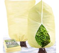 TRIITECH Confezione da 2 coperture per piante per l'inverno, 200 x 240 cm, coperture per arbusti per l'inverno, protezione dal gelo, protezione dal gelo dal freddo, con coulisse con cerniera (80 g/m²)