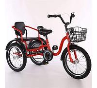 Trike da crociera a tre ruote per adulti, comodo triciclo a due posti con cestino per la spesa per gite in famiglia