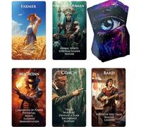 Trikendou The Character Oracle Cards Deck - Tarocchi per chi fa domande, mazzo Oracle per principianti, carte Oracle sventate con significato su di loro, 78 carte di ruolo