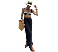 Trikini - Set da spiaggia da donna, imbottito, push-up, due pezzi, vestito estivo, Wd1655d1, L